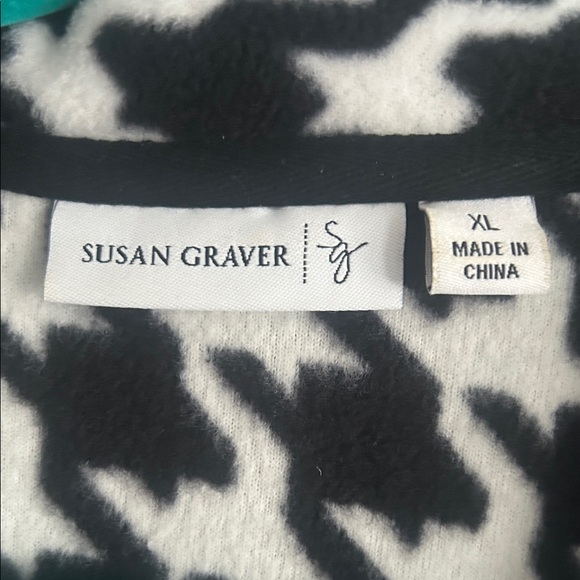 Susan Graver Black and White Patterned Jacket - Picture 2 of 4